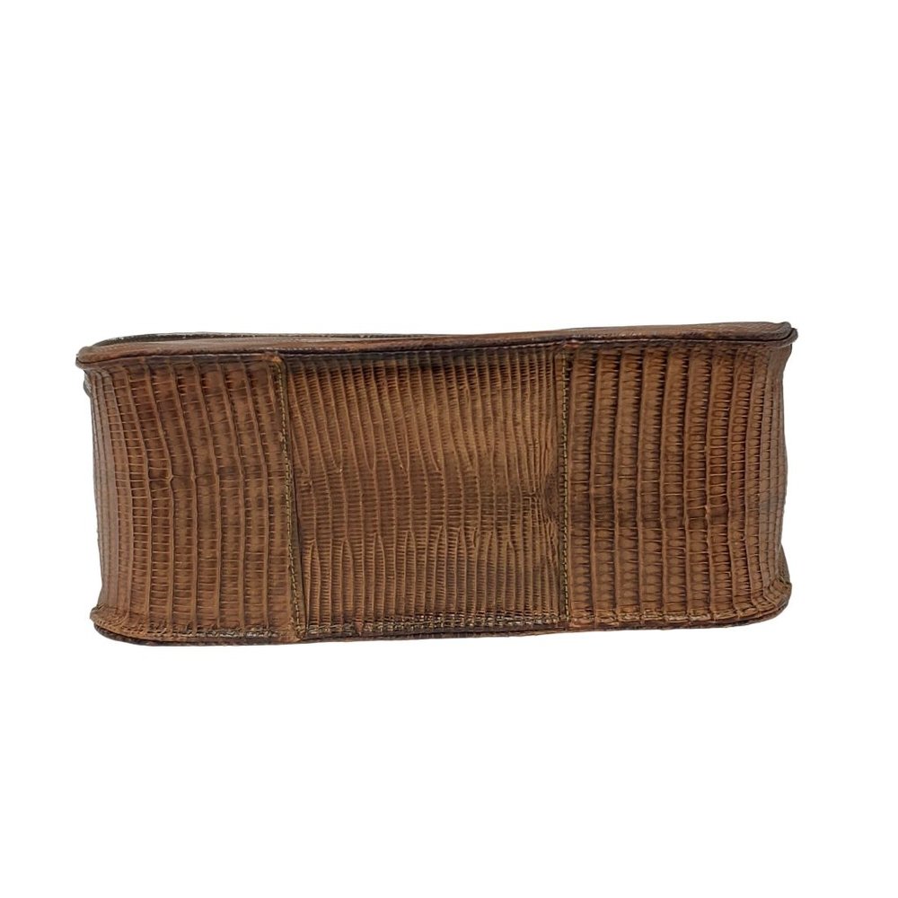 Vintage Palizzio Very NewYork Exotic Lizard Honey Brown Reptile Purse Bag Clutch - Picture 5 of 11